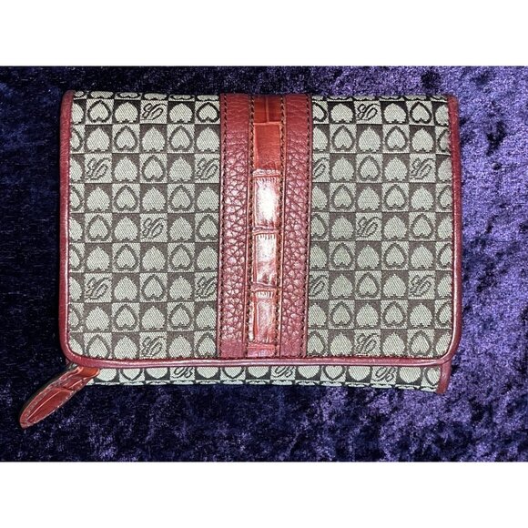 Brighton Purse Matching Wallet Joanna Red Brown Heart Logo Purse Mini Handbag - Picture 8 of 15